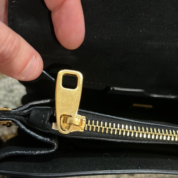 π Dolce & Gabbana black purple tan suede double handle satchel handbag π - Picture 13 of 17